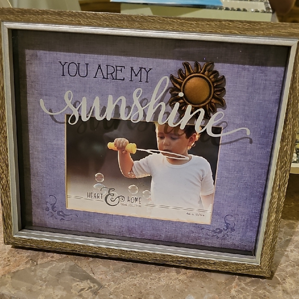 Brown and Purple You Are My Sunshine Picture Frame with Sentimental Accents New